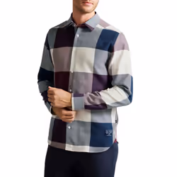 Ted Baker Mens Neetly Long-Sleeved Shirt - S, Red
