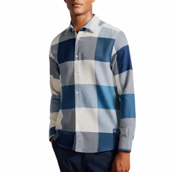 Ted Baker Mens Neetly Long-Sleeved Shirt - S, Blue