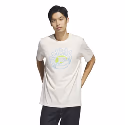 Adidas Mens Change Through Graphic Sports T-Shirt - S, Natural