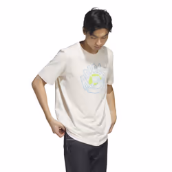 Adidas Mens Change Through Graphic Sports T-Shirt - S, Natural