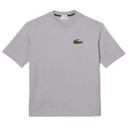Lacoste Mens Organic Loose T-Shirt - XXS, Grey