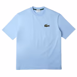 Lacoste Mens Organic Loose T-Shirt - XXS, Light Blue