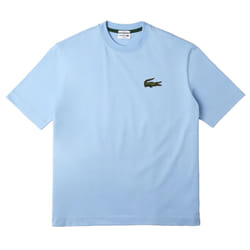 Lacoste Mens Organic Loose T-Shirt - XXS, Light Blue