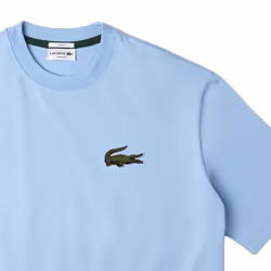 Lacoste Mens Organic Loose T-Shirt - XXS, Light Blue