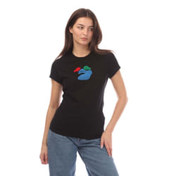 Off White Womens/Ladies Medium Face Fitted T-Shirt