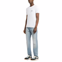 Calvin Klein Mens Essential Organic Cotton Slim T-Shirt - M, White