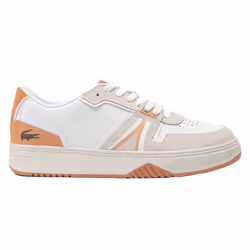 Lacoste Unisex Adult L001 Leather Trainers - 9 UK, White/Beige