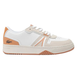 Lacoste Unisex Adult L001 Leather Trainers - 9 UK, White/Beige