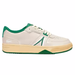 Lacoste Unisex Adult L001 Leather Trainers - 8 UK, Off White/Green