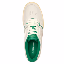 Lacoste Unisex Adult L001 Leather Trainers - 8 UK, Off White/Green