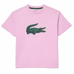 Lacoste Childrens/Kids Graphic Print Cotton T-Shirt - 3 Years, Pink