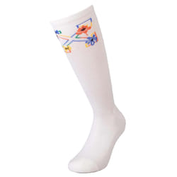Off White Unisex Adult Floral Arrow Long Socks