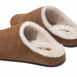 FitFlop Womens/Ladies Chrissie Suede Shearling Slippers - 4 UK, Tan