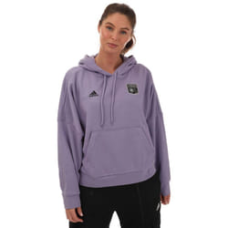 Adidas Womens/Ladies Olymipique Lyonnais Hoodie - 4 UK, Lilac