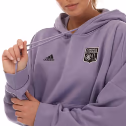 Adidas Womens/Ladies Olymipique Lyonnais Hoodie - 6 UK, Lilac
