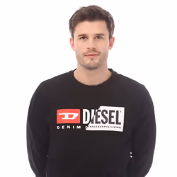 Diesel Mens S-Girk Cuty Felpa Hoodie - M, Black