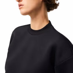 Lacoste Womens/Ladies Drawstring Loose Fit Sweatshirt - 6 UK, Black