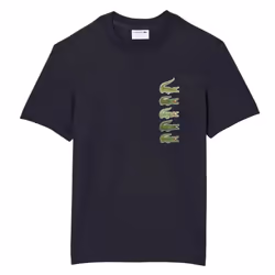 Lacoste Mens Iconic Croc Regular T-Shirt - XS, Blue