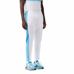 Lacoste Mens Colour Block Jogging Bottoms - S, White/Blue