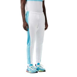 Lacoste Mens Colour Block Jogging Bottoms - S, White/Blue