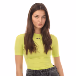 Off White Womens/Ladies Off Stamp Sec Skin Crew Neck T-Shirt