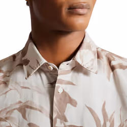 Ted Baker Unisex Adult Belmar Linen Blend Short-Sleeved Shirt - S, Natural