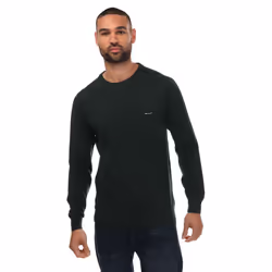 Gant Mens Cotton Pique Crew Neck Sweatshirt - S, Green