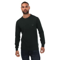 Gant Mens Cotton Pique Crew Neck Sweatshirt - S, Green
