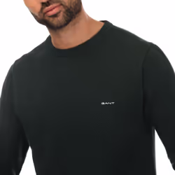 Gant Mens Cotton Pique Crew Neck Sweatshirt - S, Green
