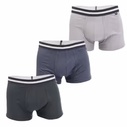 Ted Baker Mens Cotton Boxer Shorts (Pack of 3) - S, Grey/Blue/Black
