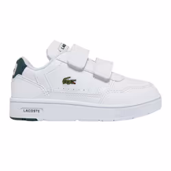 Lacoste Childrens/Kids T-Clip Touch Fastening Trainers - 3 UK Child, White/Green