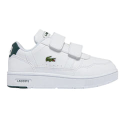 Lacoste Childrens/Kids T-Clip Touch Fastening Trainers - 3 UK Child, White/Green