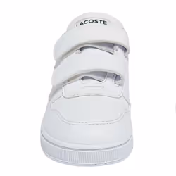 Lacoste Childrens/Kids T-Clip Touch Fastening Trainers - 3 UK Child, White/Green