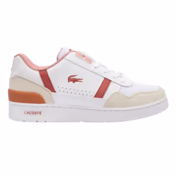 Lacoste Childrens/Kids T-Clip Touch Fastening Trainers - 3 UK, White/Pink