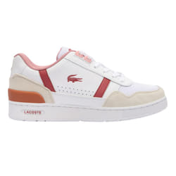 Lacoste Childrens/Kids T-Clip Touch Fastening Trainers - 4 UK, White/Pink