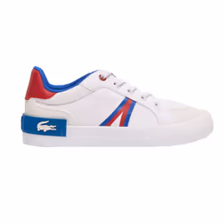 Lacoste Childrens/Kids L004 Trainers - 1.5 UK, White/Red