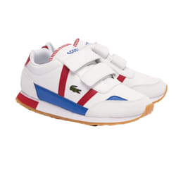 Lacoste Childrens/Kids Partner Trainers - 1 UK, White/Red