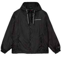 Lacoste Mens Hooded Quilted Cropped Padded Jacket - M-L, Black