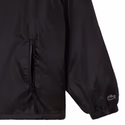 Lacoste Mens Hooded Quilted Cropped Padded Jacket - M-L, Black