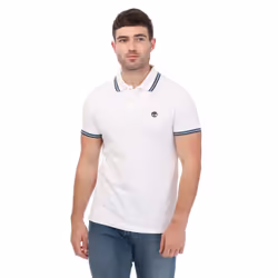 Timberland Unisex Adult Tipped Short-Sleeved Polo Shirt - S, White