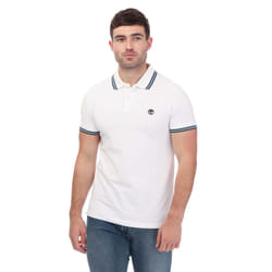Timberland Unisex Adult Tipped Short-Sleeved Polo Shirt - S, White