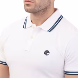 Timberland Unisex Adult Tipped Short-Sleeved Polo Shirt - S, White