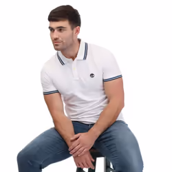 Timberland Unisex Adult Tipped Short-Sleeved Polo Shirt - S, White