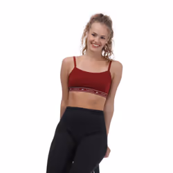 Lacoste Womens/Ladies Bandeau Sports Bra - L, Burgundy