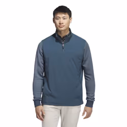 Adidas Mens Go-To Quarter Zip Jacket - M, Blue