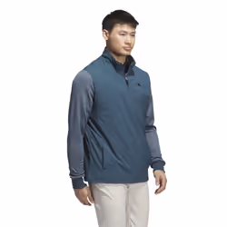Adidas Mens Go-To Quarter Zip Jacket - M, Blue