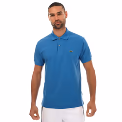 Lacoste Mens Ribbed Collar Short-Sleeved Polo Shirt - XS, Blue