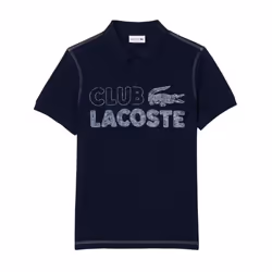 Lacoste Mens Printed Organic Cotton Polo Shirt