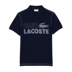 Lacoste Mens Printed Organic Cotton Polo Shirt