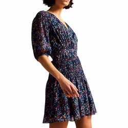 Ted Baker Womens/Ladies Casadee Mini Smock Panel Wrap Dress - 10 UK, Navy
